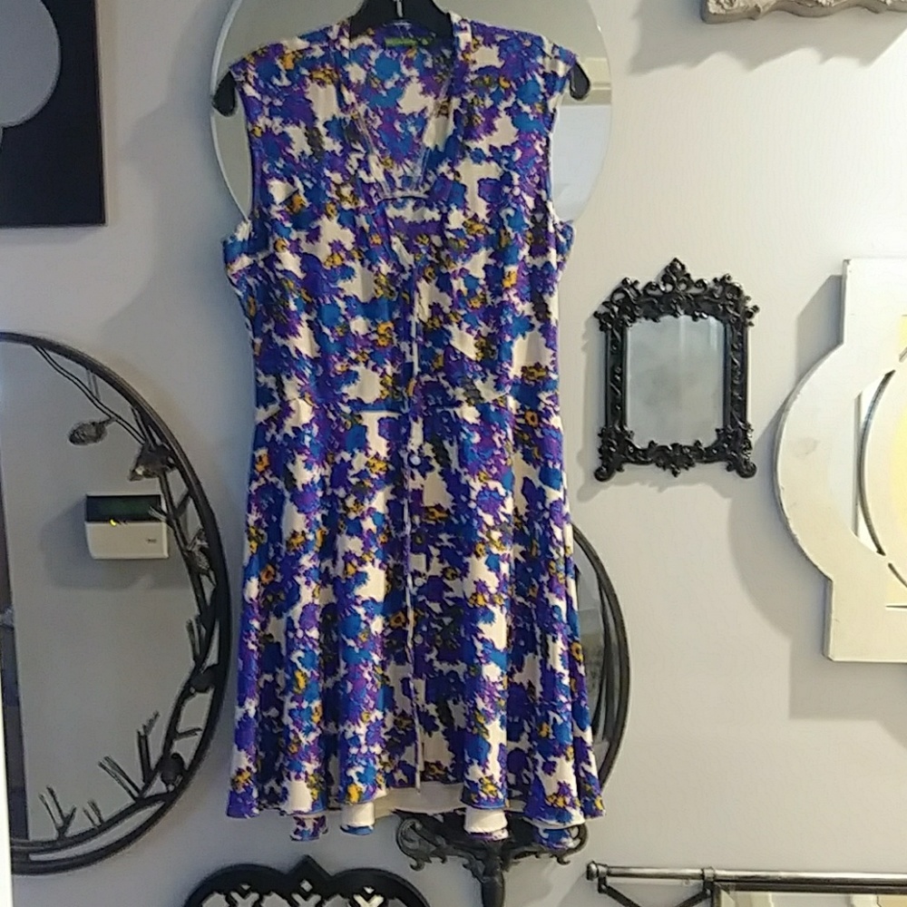 Floral Silky Button Down Dress